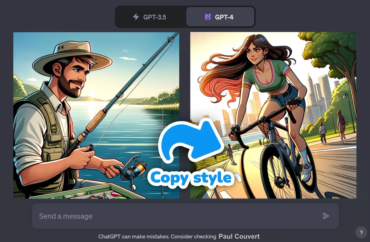 Dall-E 3 now allows you to copy the style of an image. You can generate an unlimited number of images in the same style. Here's how to do it directly in ChatGPT with a new parameter: