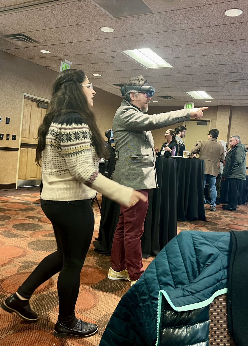 disha_sardana's tweet image. Having a wonderful time showing mixed reality demos to the space weather scientists from all over the world! Their feedback and support is invaluable to me! :)

#ImmersiveAnalytics #SpaceWeather #NASA #GlobalPerspective #Interdisciplinary #EddySymposium @UCAR_CPAESS