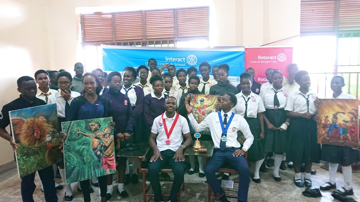 RctAkrightCity's tweet image. We had a wonderful joint fellowship with the Interact club of Elite High school yesterday. Cheers to everyone who graced the occasion.
#interactweek