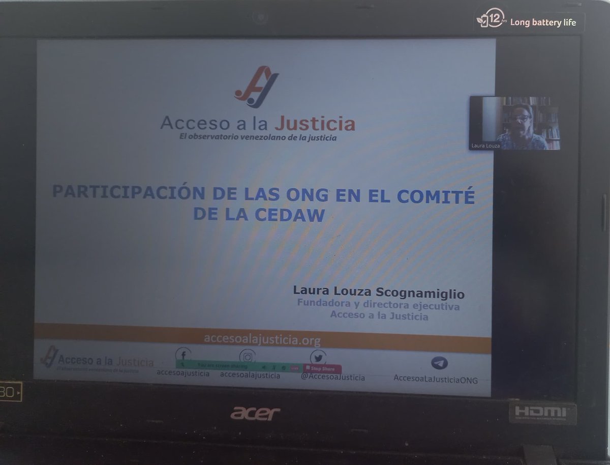 LideresasUZulia's tweet photo. Gracias a las Ponentes Cristina Ciordia. Coordinadora de incidencia de Cepaz y a Laura Loduza. Directora de Acceso a la Justicia, por compartirnos  tan valiosa información   de la participación que tuvieron  en la Cedaw https://t.co/mBa2IFVKZn