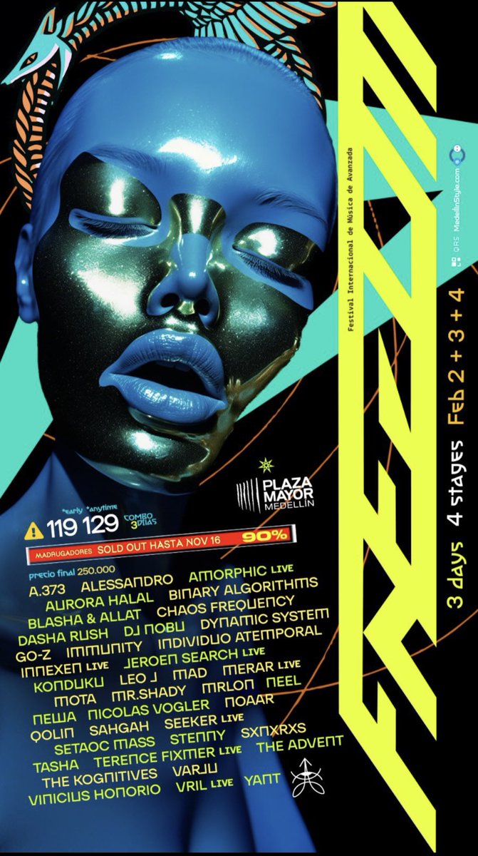 So happy to announce this awesome news to me.  I’ll play in the Freedom Festival as The Kognitives, my another aka. 
Thank you to <a href="/MedellinStyle/">꧁꧂ Cultura Techno MedellinStyle.com</a>  for this opportunity. 
The best way to say goodbye.