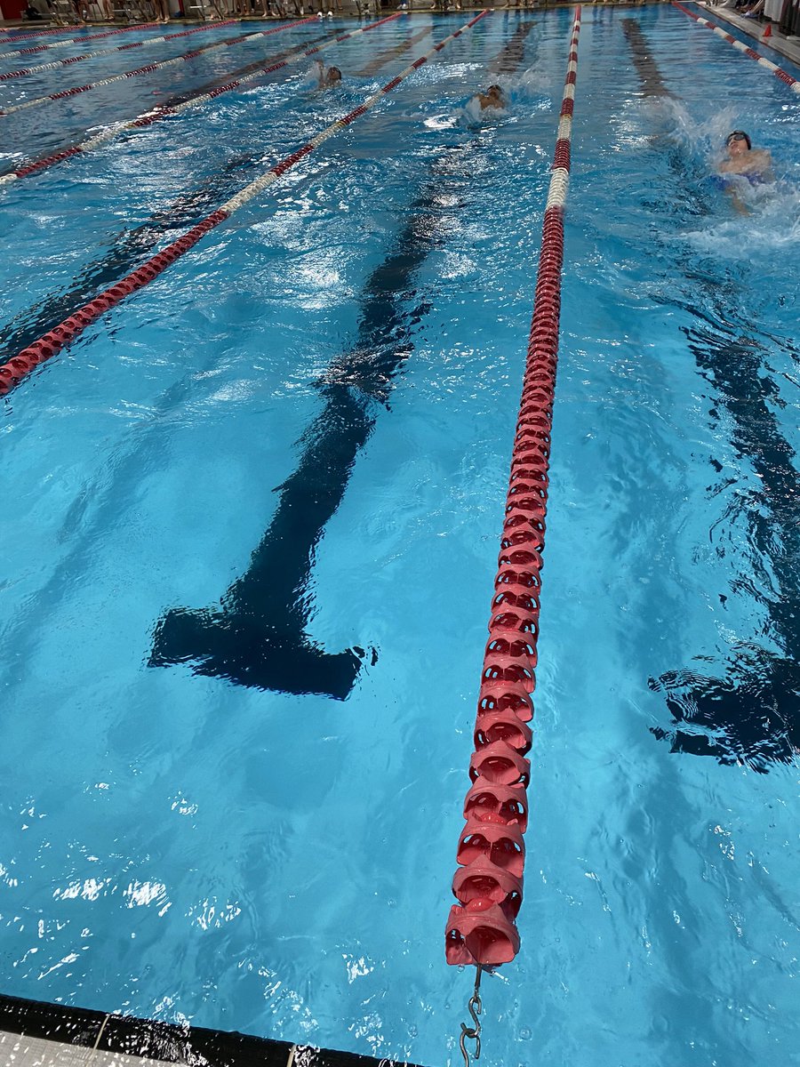 Belted n meet underway. Boys medley breaks 2 min.