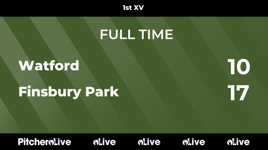 FinsburyParkRFC's tweet photo. FULL TIME: Watford 10 - 17 Finsbury Park
#WATFIN #Pitchero
https://t.co/Sf3HiNte1i https://t.co/lIpTA0uuMS