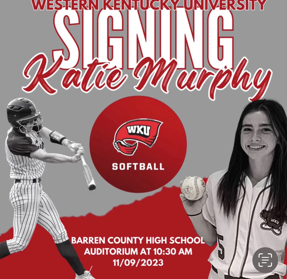 <a href="/KatieMu62158107/">Katie Murphy</a> will be signing her Letter of Intent this Thursday to Western Kentucky University to play softball for the Hilltoppers!!  Congratulations Katie !! <a href="/DarylMurphy4/">Daryl Murphy</a>  <a href="/Michell75532805/">Michelle Murphy</a> <a href="/WKUSports/">WKU Sports</a> <a href="/WKUSoftball/">WKU Softball</a> <a href="/BCSports/">BCHS Sports</a>
