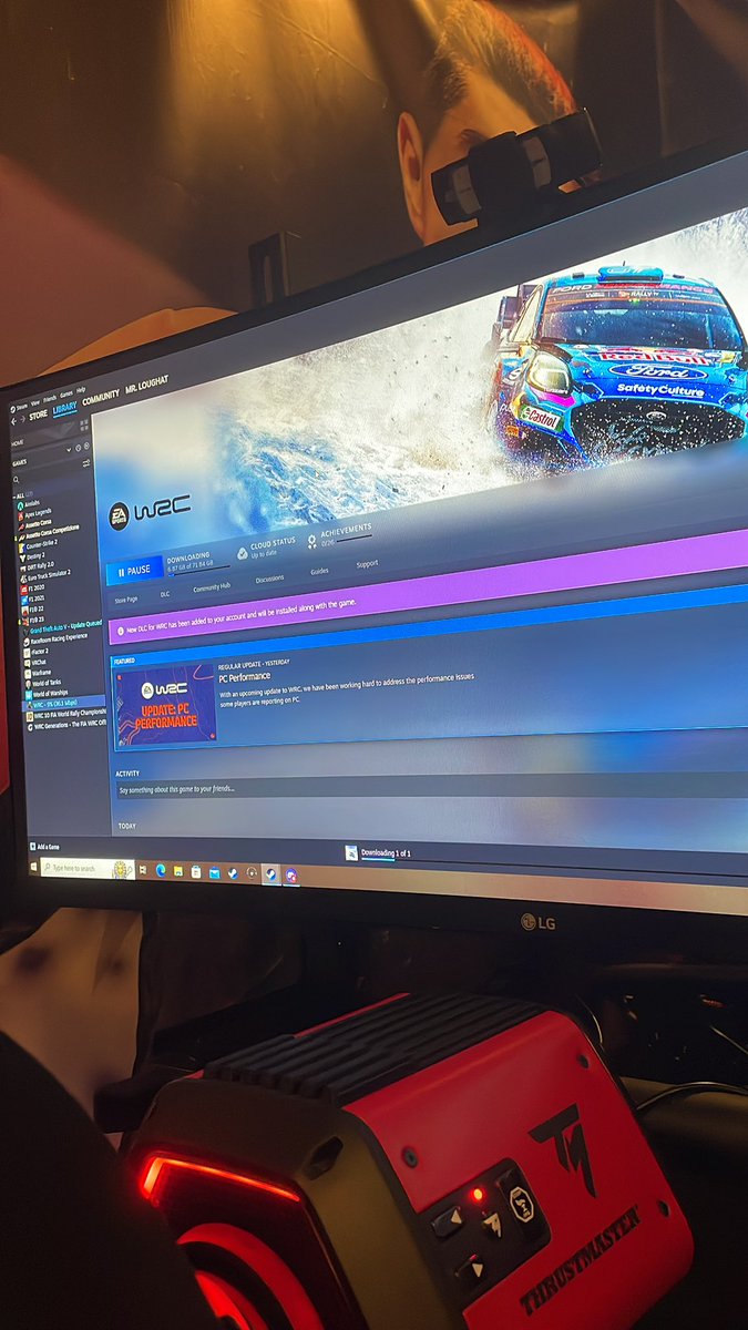 sjgt111's tweet image. It’s gonna take a while 🤣 #slowwifi 
Download in progress 💥

@EASPORTSWRC @OfficialWRC  @TMThrustmaster