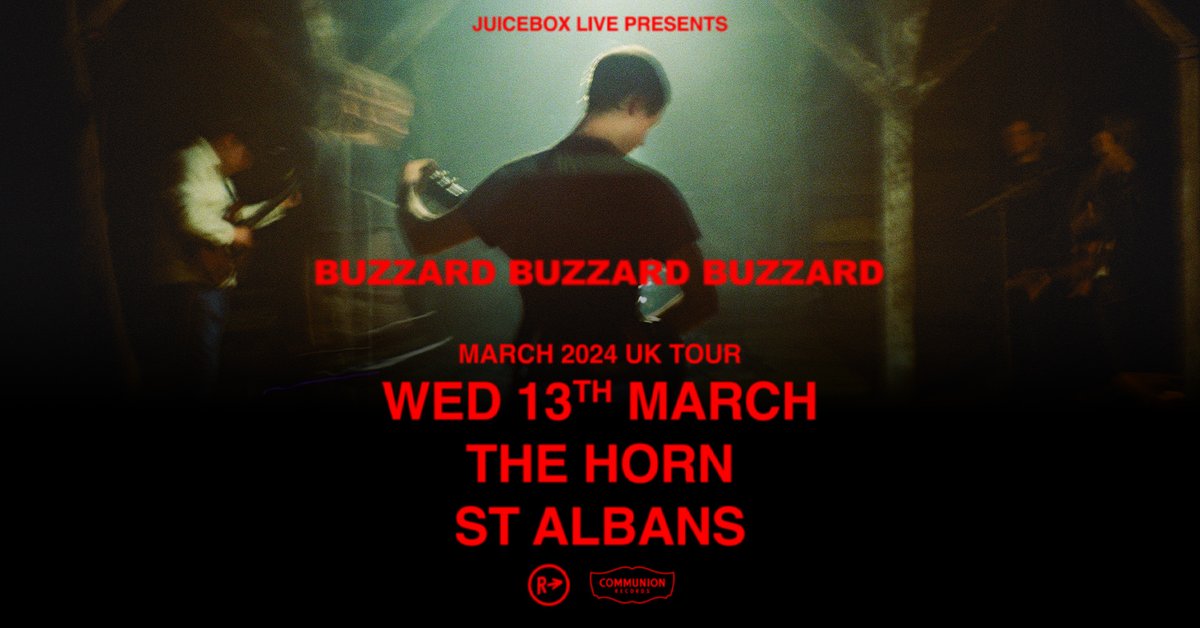 We can't wait to welcome @buzzardbuzzard to @hornvenue on Weds 13 March! You won't want to miss this - Book your tickets now from juiceboxindie.com/listings/buzza…