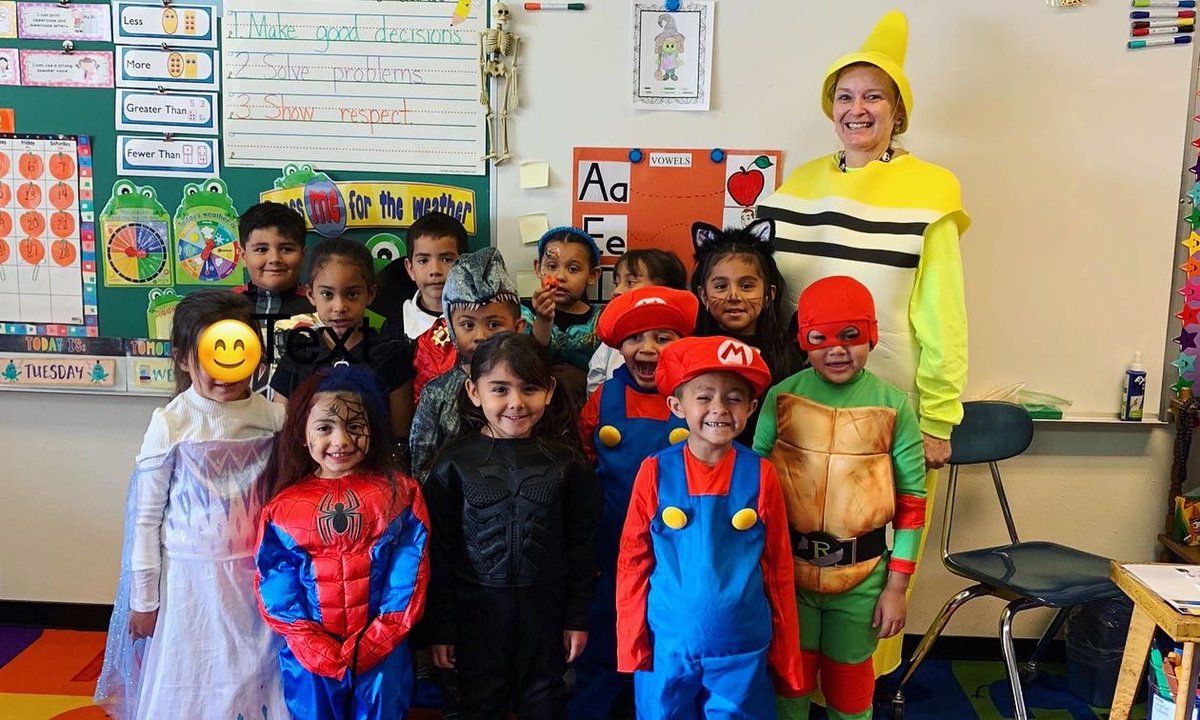 LavalandProud's tweet photo. We had a great time for Storybook Character Day! Our Safety Team dressed up as super hero’s, and our Lavaland Scholars had a blast trying to find them throughout the day! Shoutout to our Kinder Team for sharing in the fun! #lavalandscholars #lavalandproud #lavalandvolcanoes https://t.co/qzRoESPDpv