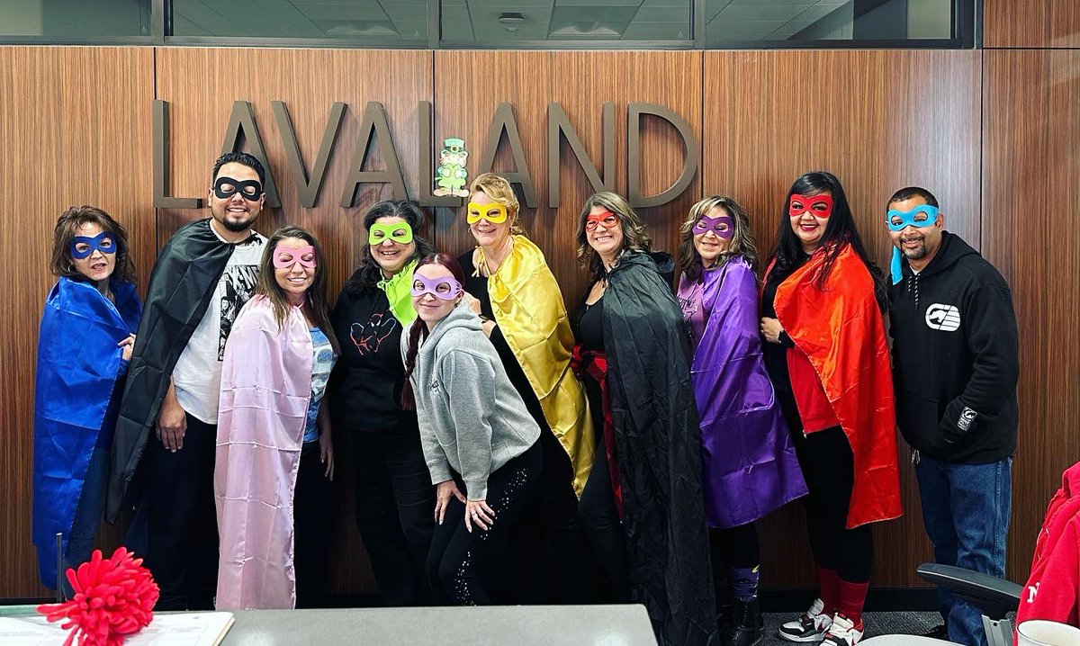 LavalandProud's tweet photo. We had a great time for Storybook Character Day! Our Safety Team dressed up as super hero’s, and our Lavaland Scholars had a blast trying to find them throughout the day! Shoutout to our Kinder Team for sharing in the fun! #lavalandscholars #lavalandproud #lavalandvolcanoes https://t.co/qzRoESPDpv