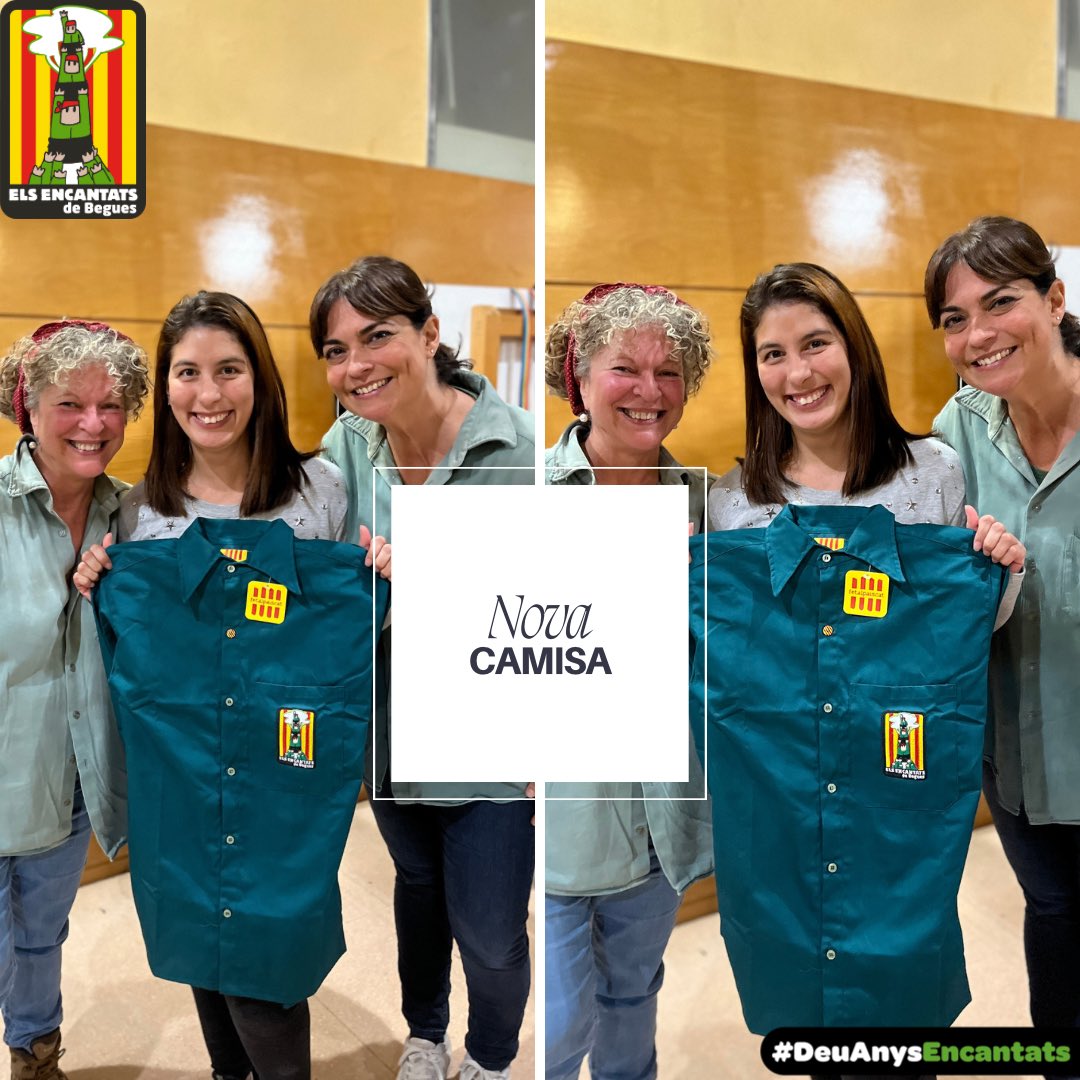 EncantatsBegues's tweet photo. Ahir a l'assaig general vam fer entrega d'una nova camisa. Enhorabona Lucia!
T'hi esperem demà a les 12:00 h a la plaça de la Vila de Santa Coloma de Gramenet!
#castellers #elsencantatsdebegues #castellersdebegues #begues #castells #10AnysEncantats #DiadaCastellera #camises https://t.co/x2aIb81Qny