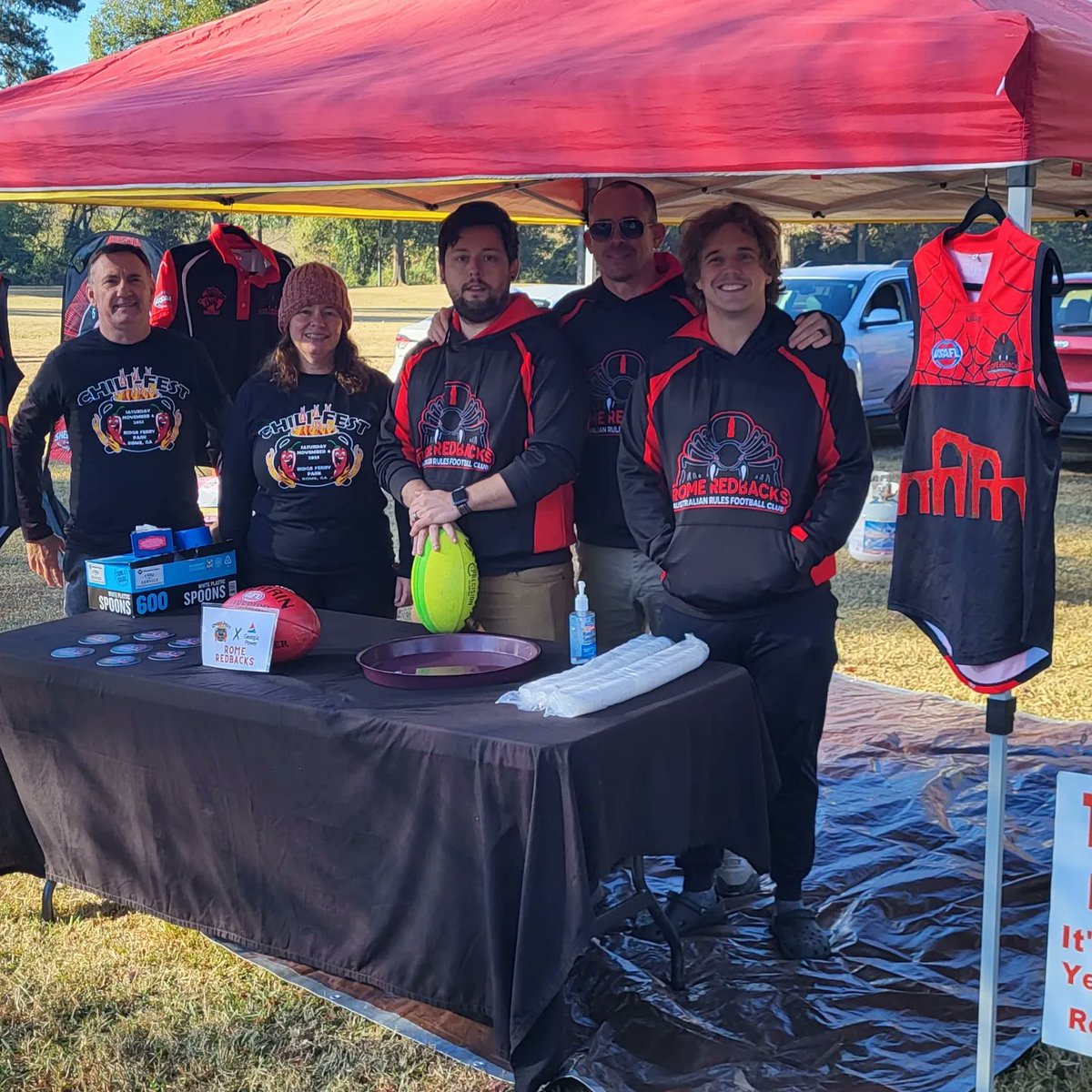 RomeRedbacks's tweet image. Come and see the Rome Redbacks Australian Rules Football Club at 2023 Rome GA Chili Fest.. one or our  best promo events.. as well as award winning Chili... #aussierulesfootball #Australia @USAFL1997 @romenewstribune  @RF_ParksandRec @romechamber