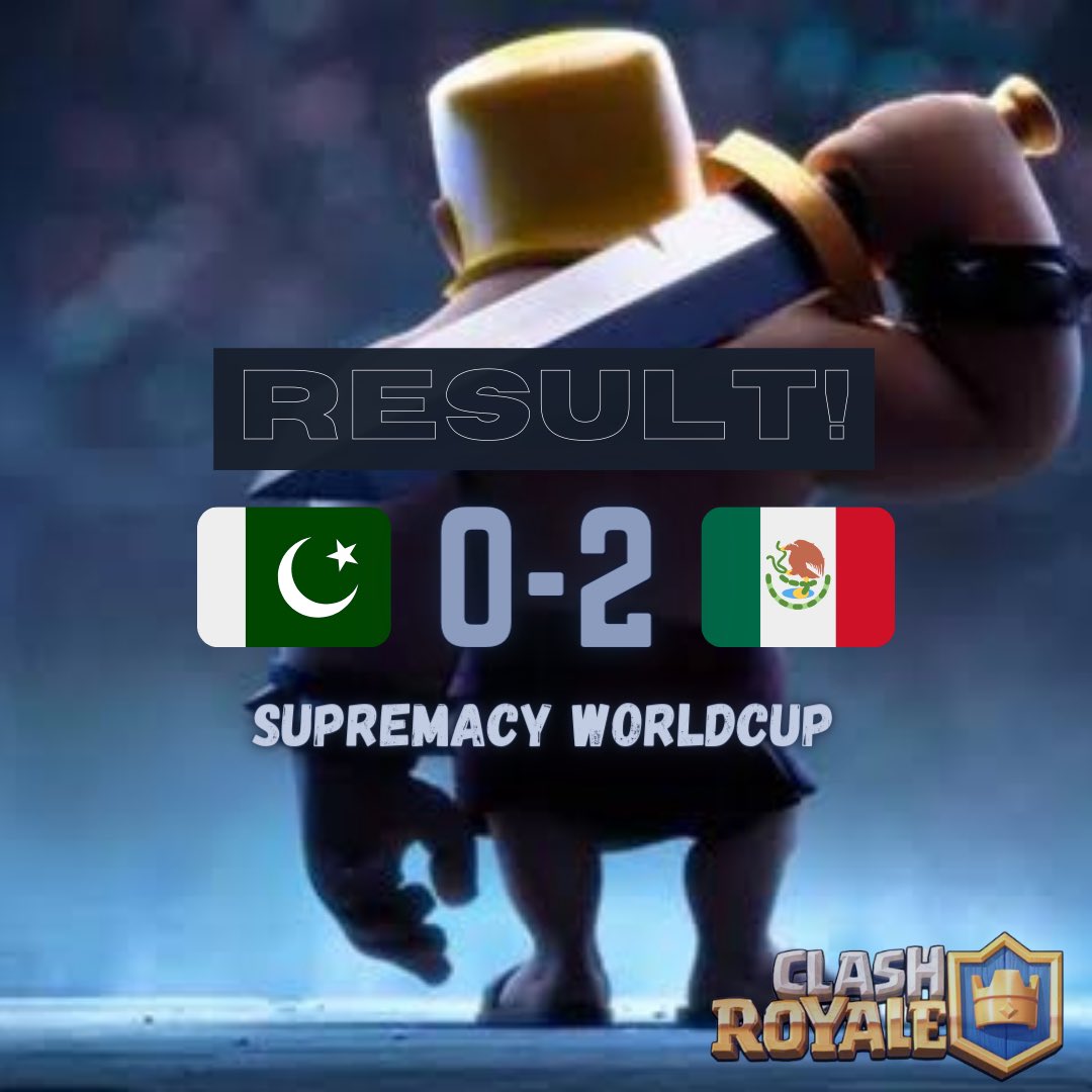 Team Pakistan CR (@teampakcr) on Twitter photo โ๏ธRESULT!โ๏ธ
๐ <a href="/CR_Supremacy/">Supremacy League</a>
โ๏ธ <a href="/SeleccionCRmx/">Team Mรฉxico CR</a> 2-0 <a href="/TeamPakCr/">Team Pakistan CR</a>
โฆA tough start to the qualifiers as we lose our first game against a well prepared Team Mexico, but this isnโt over as we prepare and take this loss as a motivation to comeback stronger
#TeamGreen #TeamPakCR โ๏ธRESULT!โ๏ธ
๐ <a href="/CR_Supremacy/">Supremacy League</a>
โ๏ธ <a href="/SeleccionCRmx/">Team Mรฉxico CR</a> 2-0 <a href="/TeamPakCr/">Team Pakistan CR</a>
โฆA tough start to the qualifiers as we lose our first game against a well prepared Team Mexico, but this isnโt over as we prepare and take this loss as a motivation to comeback stronger
#TeamGreen #TeamPakCR