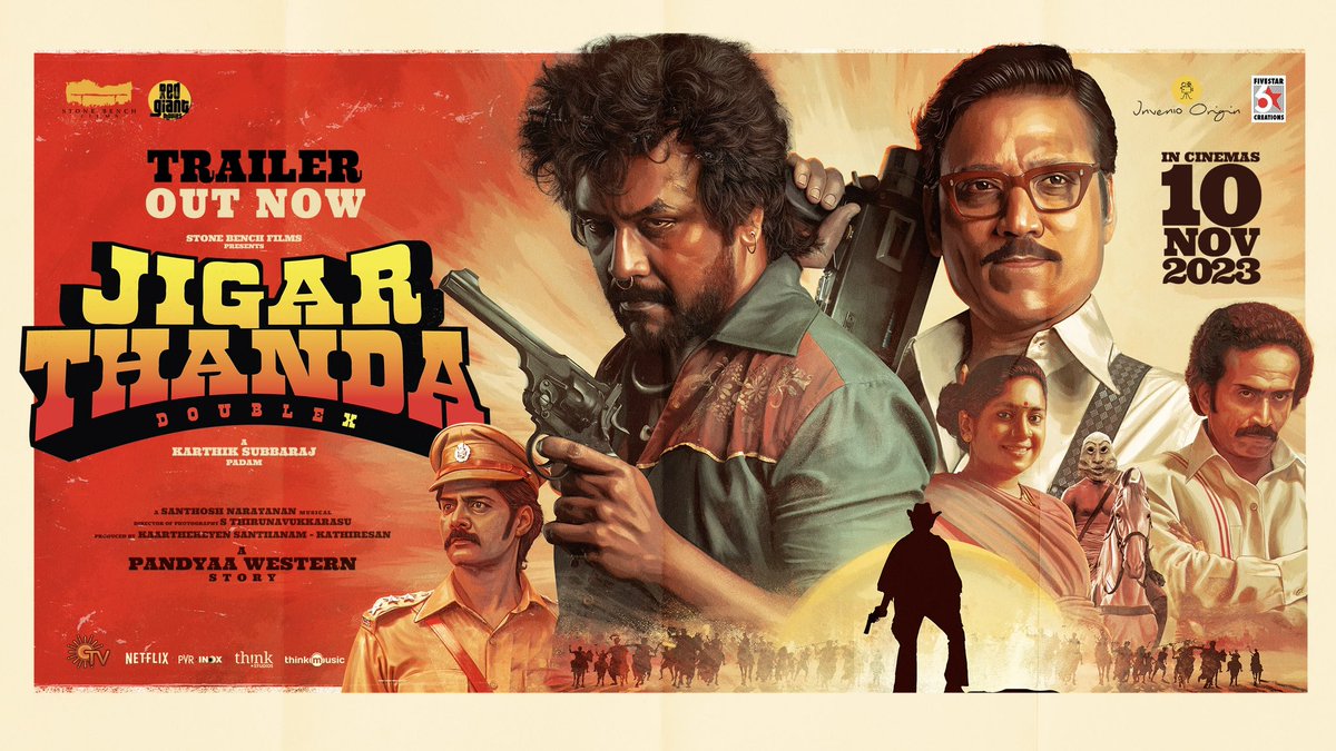 Presenting you the kickass #JigarthandaDoubleX trailer!.!!👇🏽 Thank you @karthiksubbaraj bro @kaarthekeyens sir @stonebenchers. #CostumesByPraveenraja #StyledByPraveenraja #PRstyles