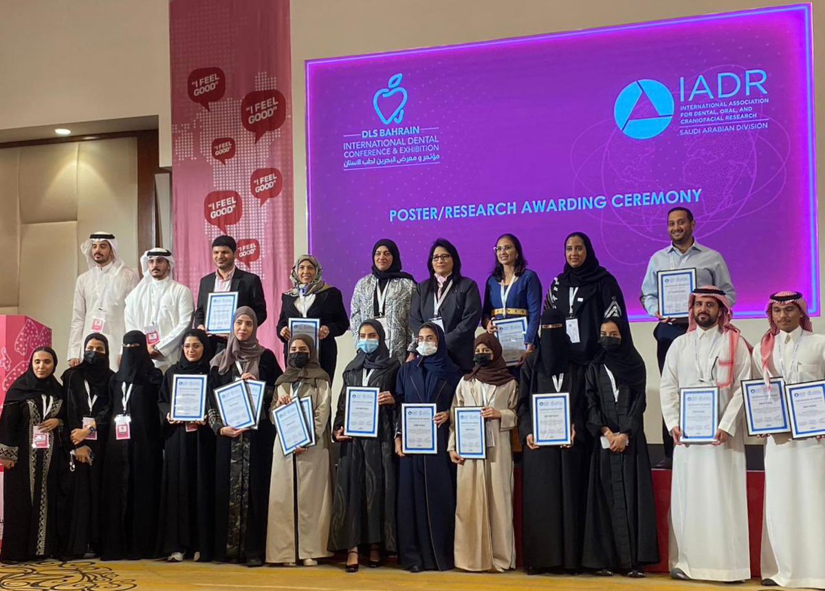 IAUdent's tweet photo. نبارك لأعضاء هيئة التدريس، ولطلبة وخريجي كلية #طب_الأسنان حصدهم المراكز الاولى في المسابقات البحثية باكثر من ٢٨ مشاركة و ١٣ جائزة بحثية في فئة الملصقات البحثية، فئة المقترحات البحثية، وفئة الابتكار في طب الأسنان في مؤتمر ومعرض البحرين الدولي لطب الأسنان الثامن ٢٠٢٣

فخورين بهذا التميز والانجاز
جزيل الشكر لجميع المشاركين و لمشرفي الابحاث على جهودهم المبذولة 

#DLSBahrain
كلية #طب_الأسنان
#IAU
#IAUdent 
#جامعة_الإمام_عبدالرحمن_بن_فيصل