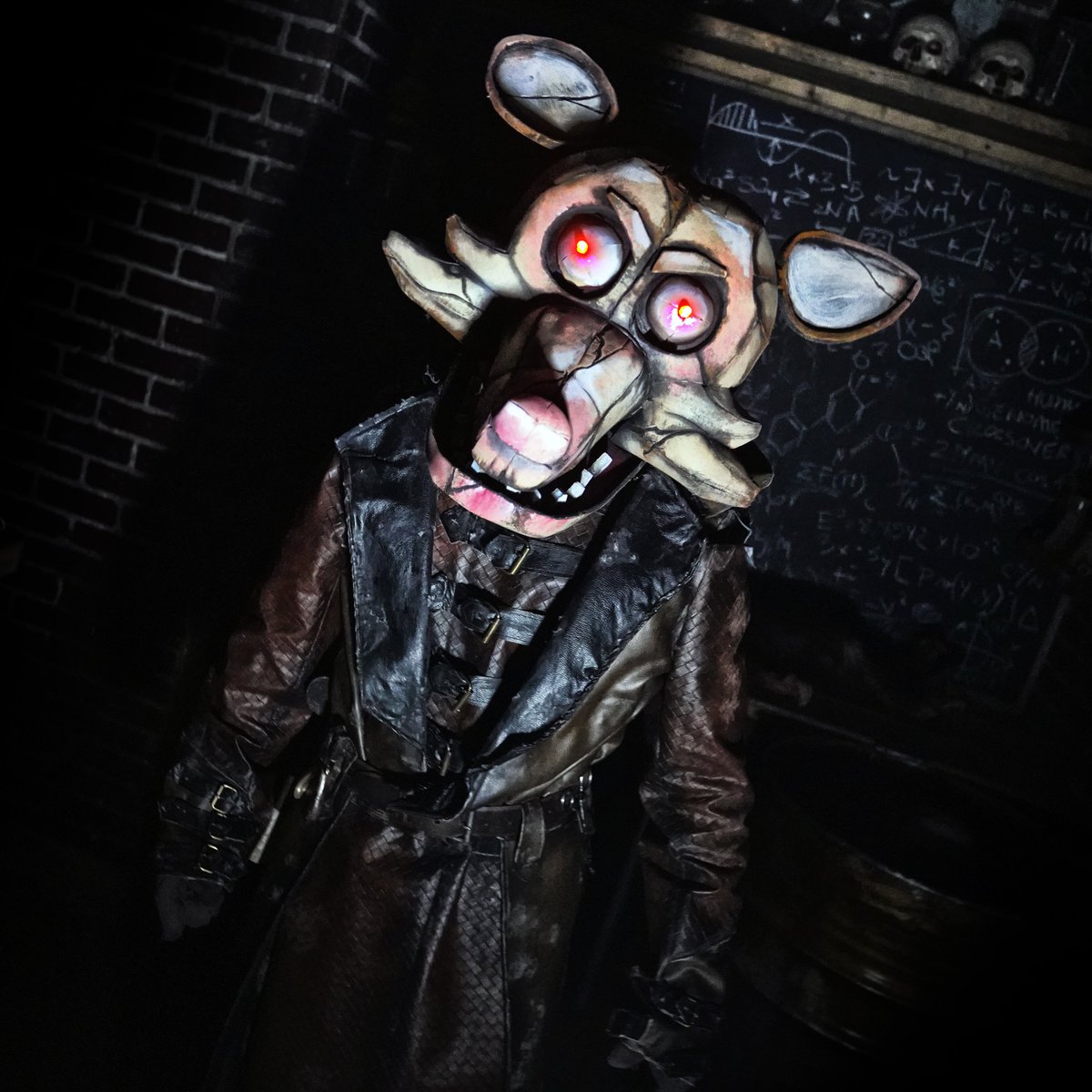 DentSchoolhouse's tweet photo. A look at some of the monsters that have taken over Lights Out!  The last night to experience the darkness in Dent is tonight!  7:30p-12a
😱Touch Pass available (18 years or older)😱
https://t.co/ues8chvDM1 https://t.co/FoANk6FYDO