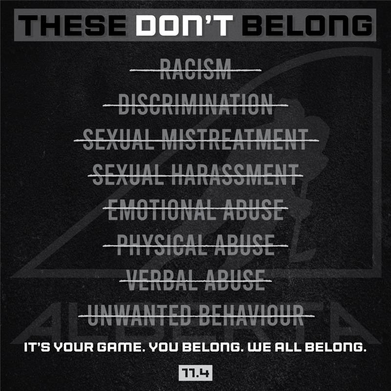 We believe in creating a safe space and fostering an environment where anyone can enjoy hockey. 

We have created signage, available to all member hockey associations, to use as a reminder that there is zero tolerance for discrimination within our game. Order yours today!

Apply: