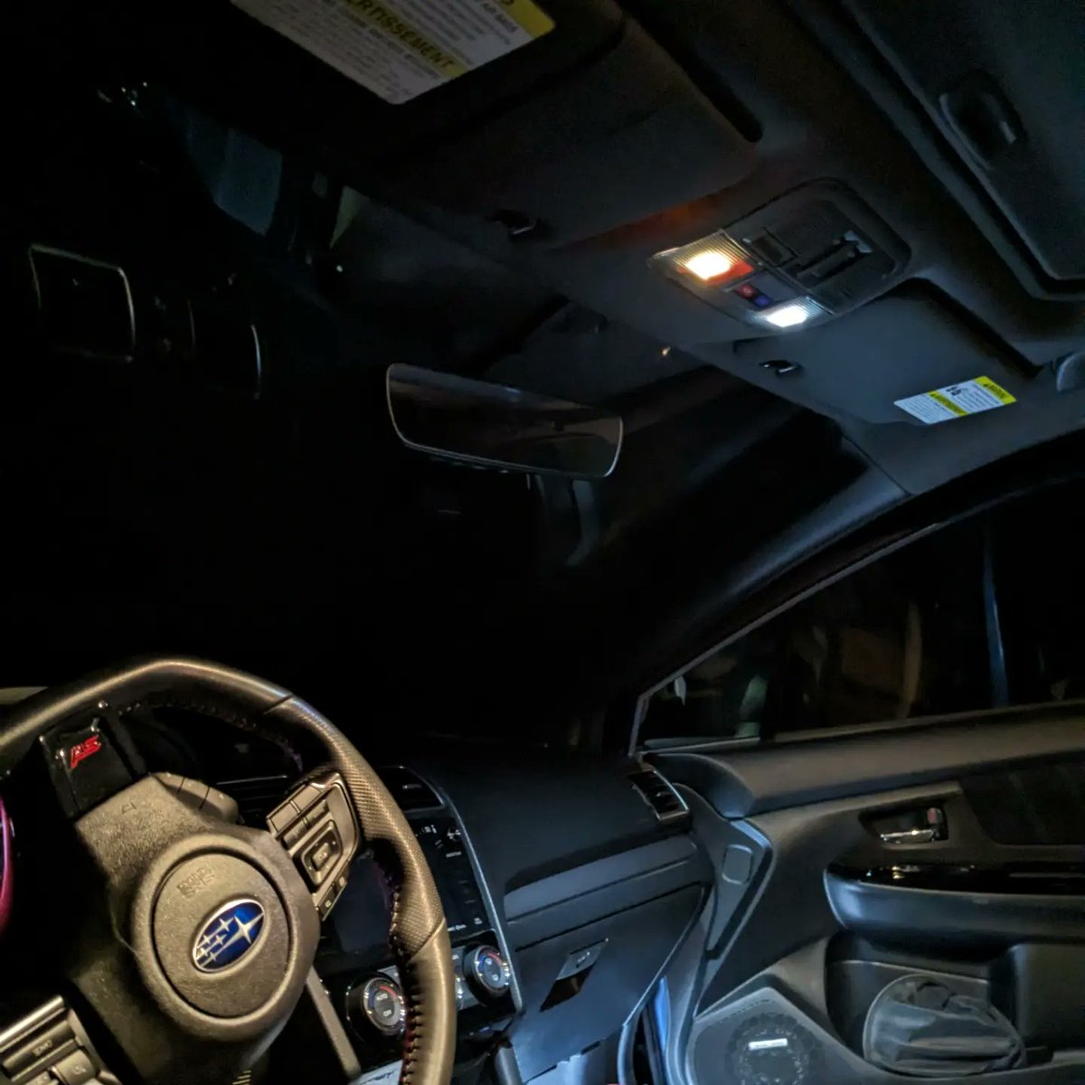 tasv02's tweet photo. Comparison of 2018 STI interior lights: OEM VS Diode Dynamics LED. All cool white LEDs on the last 2 pictures. Made in the USA and 3 years warranty.
#subaru #subarusti #subaruvab #vabsti #ledlights #ledlighting #diodedynamics https://t.co/NaV0vV6ToH
