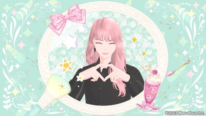 「手でハート ピンク髪」のTwitter画像/イラスト(新着)｜4ページ目