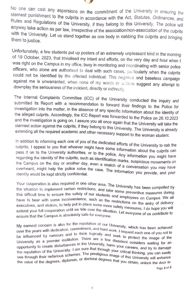 Farhan11101's tweet photo. the VC has finally broken his silence through this disgusting letter. 3 pages of excuses, lies and a glaring exhibition of his incompetence
#EFLUVcresign https://t.co/4zNF9JClc3