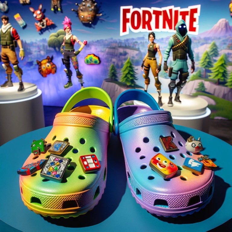 pepscrocs's tweet photo. 🎮🚀 Embarquez pour l'aventure avec des Crocs inspirés de Fortnite, le jeu phénomène qui a conquis le monde 👟
#Fortnite #Fashion #BattleRoyaleStyle #GamerComfort #EpicGamesGear #CrocsAndCosplay #crocs #jibbitz #chaussures #confortable #style #fashion #pepscrocs #pepstendance https://t.co/apWeRzNpGD