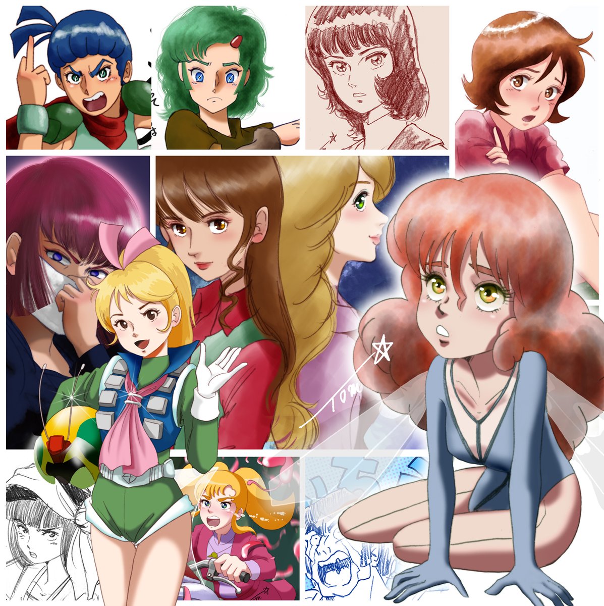 湖川友謙さん 直筆イラスト ダンバイン シーラ PR】 湖川友謙さん 直筆イラスト ダンバイン シーラ PR】