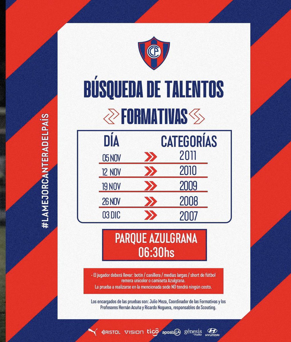 Julio Daniel Dos Santos (@dossantosjulio) on Twitter photo Búsqueda de talentos formativas CCP
A esta edad me toco iniciar mi etapa en Cerro,cicloncito 12años,buenos recuerdos de esas épocas!!
<a href="/CanteraCCP/">Formativas Club Cerro Porteño</a> <a href="/CCP1912oficial/">Club Cerro Porteño</a> Búsqueda de talentos formativas CCP
A esta edad me toco iniciar mi etapa en Cerro,cicloncito 12años,buenos recuerdos de esas épocas!!
<a href="/CanteraCCP/">Formativas Club Cerro Porteño</a> <a href="/CCP1912oficial/">Club Cerro Porteño</a>