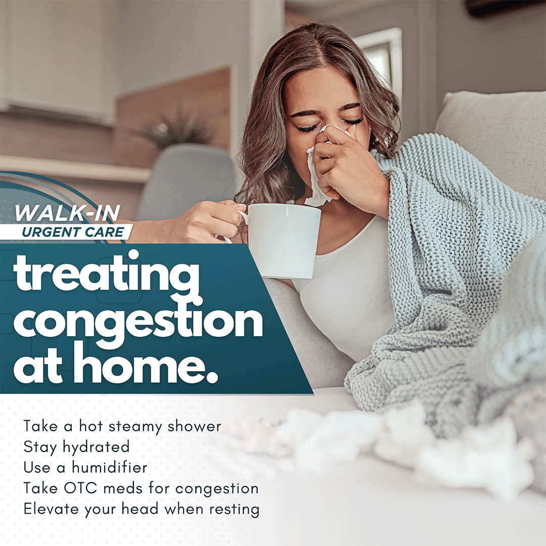 If your congestion lasts more than a couple of days, it may be wise to visit a medical professional. Our walk-in Urgent Care provides on-site rapid testing for many common illnesses including the flu, COVID, strep and mono. 

Open 7 days a week!

#StuffyNose #Congestion #flu