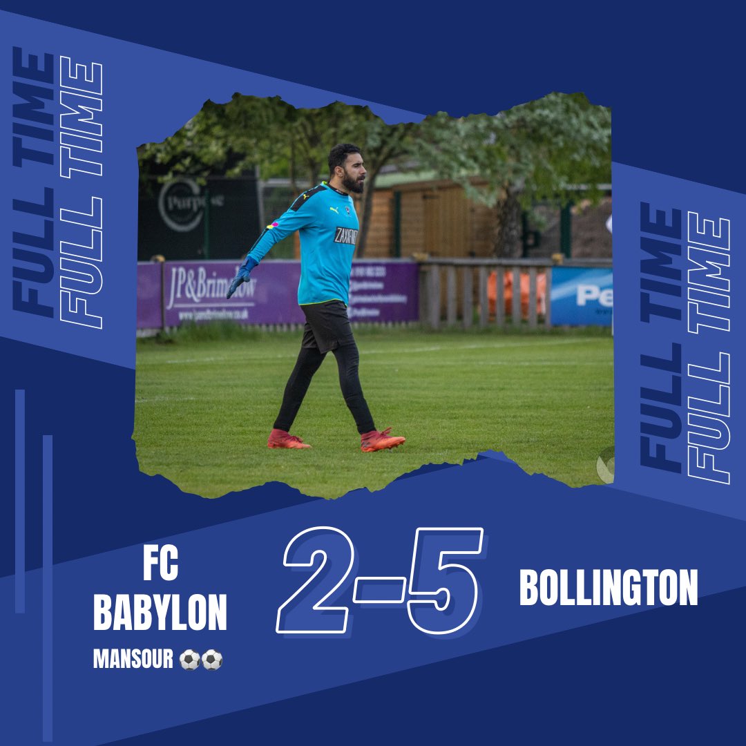 Defeat. Score line doesn’t give the game any justice as it was a strong 85 mins with a lack of composure for last 5 mins of the game. A fantastic performance against top of the league as we look to bounce back next week #forzababylon🔵⚪️👊🏻⚽️