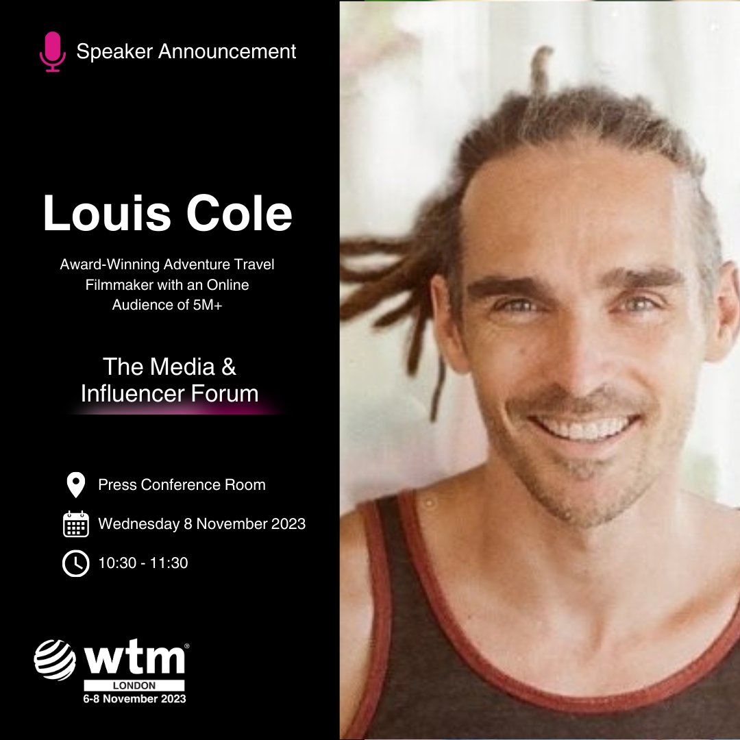 💎 Catch a last-minute gem... 👉 bit.ly/3LlH6Ba 📢 @louiscole will be speaking at #WTMLDN 2023! Join Louis for an informal fireside chat as we delve into the world of #adventure #travel with this award-winning filmmaker. #ecoliving #sustainability #FunForLouis