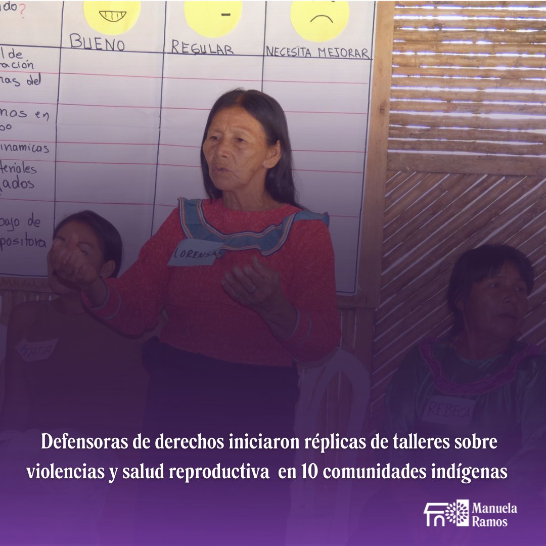 ManuelaRamos's tweet photo. #DefensorasDeDerechos En el mes de setiembre las mujeres indígenas que participaron en nuestra escuela de liderazgo iniciaron sus talleres de réplicas en diez comunidades indígenas. ¿De qué tratan sus talleres? abrimos 🧵 y te contamos https://t.co/ZuwXKopyuT