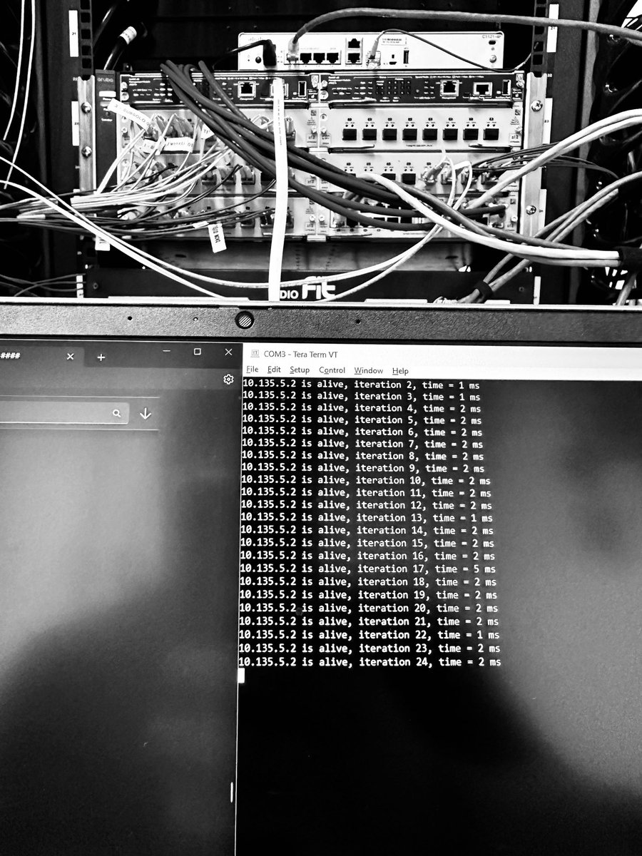 guirf's tweet image. O ping é um bom sinal. #network #arubanetwork #5400r