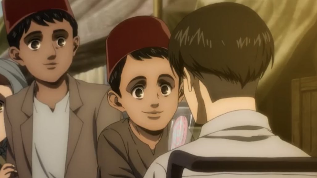 leviacontent's tweet image. LEVI ACKERMAN GIVING CANDIES TO KIDS ANIME ORIGINAL SCENE