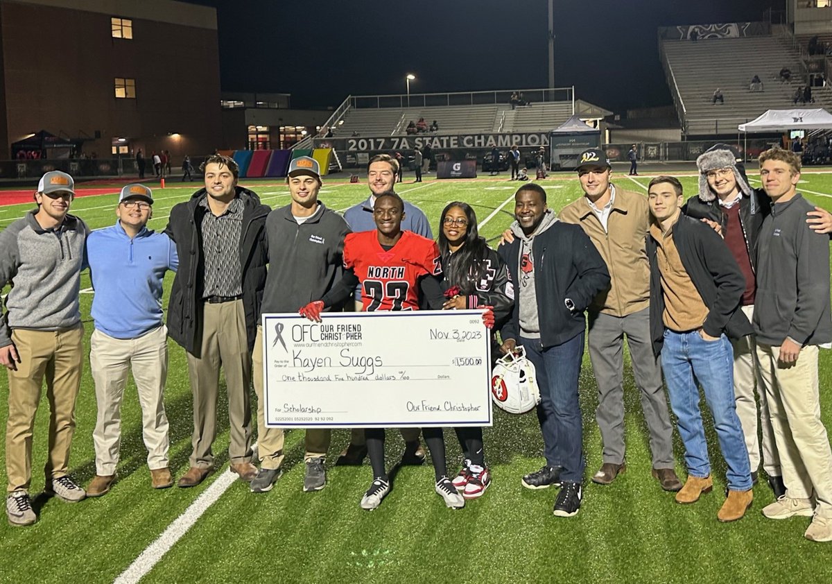 ourfriendchris's tweet photo. Congratulations to NGHS Senior Kayden Suggs for being the recipient of the Our Friend Christopher Scholarship. Kayden is recognized for demonstrating outstanding leadership skills and the ability to influence a positive outcome for those around him. Congratulations Kayden! https://t.co/lSV0Oypw1L
