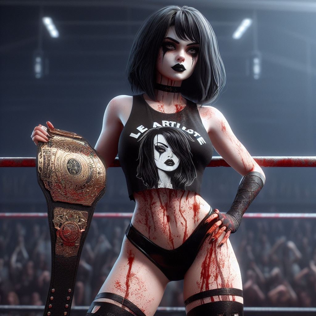 Painted_Blaque's tweet photo. An artistic view of how things may look after #FCWChamp. It is a beautiful sight, n'est-ce pas?
#AndNext
#FCWHardcoreChampion https://t.co/baD4J7usBs