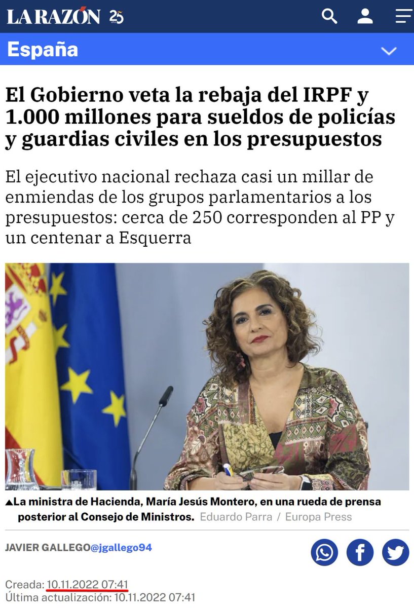 jusapol's tweet photo. El Gobierno fue capaz de vetar 1.000 millones para sueldos de policías y guardias en los presupuestos, pero continúa agasajando a los mossos, esta vez 1.600 millones.

Ante la firme intención del ejecutivo de seguir discriminándolos el próximo #6N todos a Madrid.

#EquiparacionYa https://t.co/gGcfWBO3yr