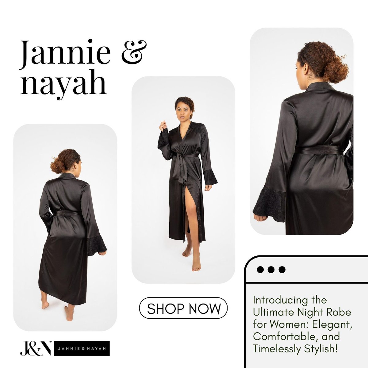 Treat yourself to the luxury you deserve with our Night Robe for Women in classic black, exclusively available at JannieNayah.com! 🌟
----
Shop here: jannienayah.com/product/night-… 
.
#NightwearForWomen #WomensFashion #SleepwearGoals #ElegantLoungewear