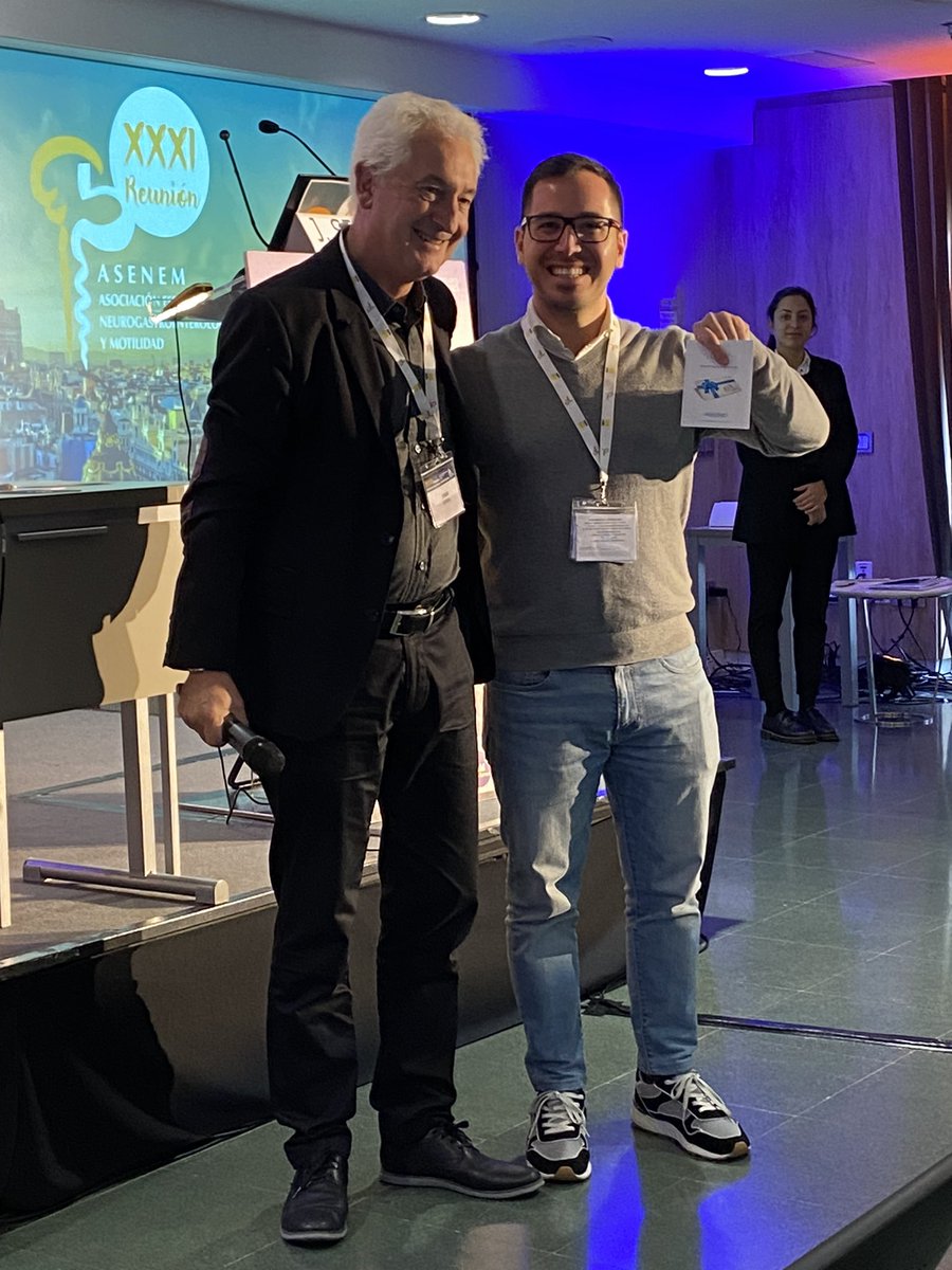 Carolina Malagelada (@malageladac) on Twitter photo Enhorabuena <a href="/alcala_glez_LG/">Luis Gerardo Alcala Gonzalez</a>!Premio a la mejor comunicación clínica #ASENEM2023
Seguiremos investigando los efectos de los trastornos de la conducta alimentaria sobre la motilidad gastrointestinal 🍽️
<a href="/ASENEM_/">ASENEM</a> <a href="/jordiserradr/">Dr. Jordi Serra</a> <a href="/vallhebron/">Vall d'Hebron</a> <a href="/AmandaRUrrutia/">Amanda Rodriguez-Urrutia. MD, PhD.</a> Enhorabuena <a href="/alcala_glez_LG/">Luis Gerardo Alcala Gonzalez</a>!Premio a la mejor comunicación clínica #ASENEM2023
Seguiremos investigando los efectos de los trastornos de la conducta alimentaria sobre la motilidad gastrointestinal 🍽️
<a href="/ASENEM_/">ASENEM</a> <a href="/jordiserradr/">Dr. Jordi Serra</a> <a href="/vallhebron/">Vall d'Hebron</a> <a href="/AmandaRUrrutia/">Amanda Rodriguez-Urrutia. MD, PhD.</a>