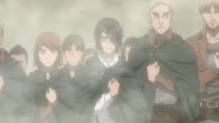 akigures's tweet photo. LEVI LOOKING AT HANGE’S HAND SALUTE https://t.co/kYZD8cm8Fh