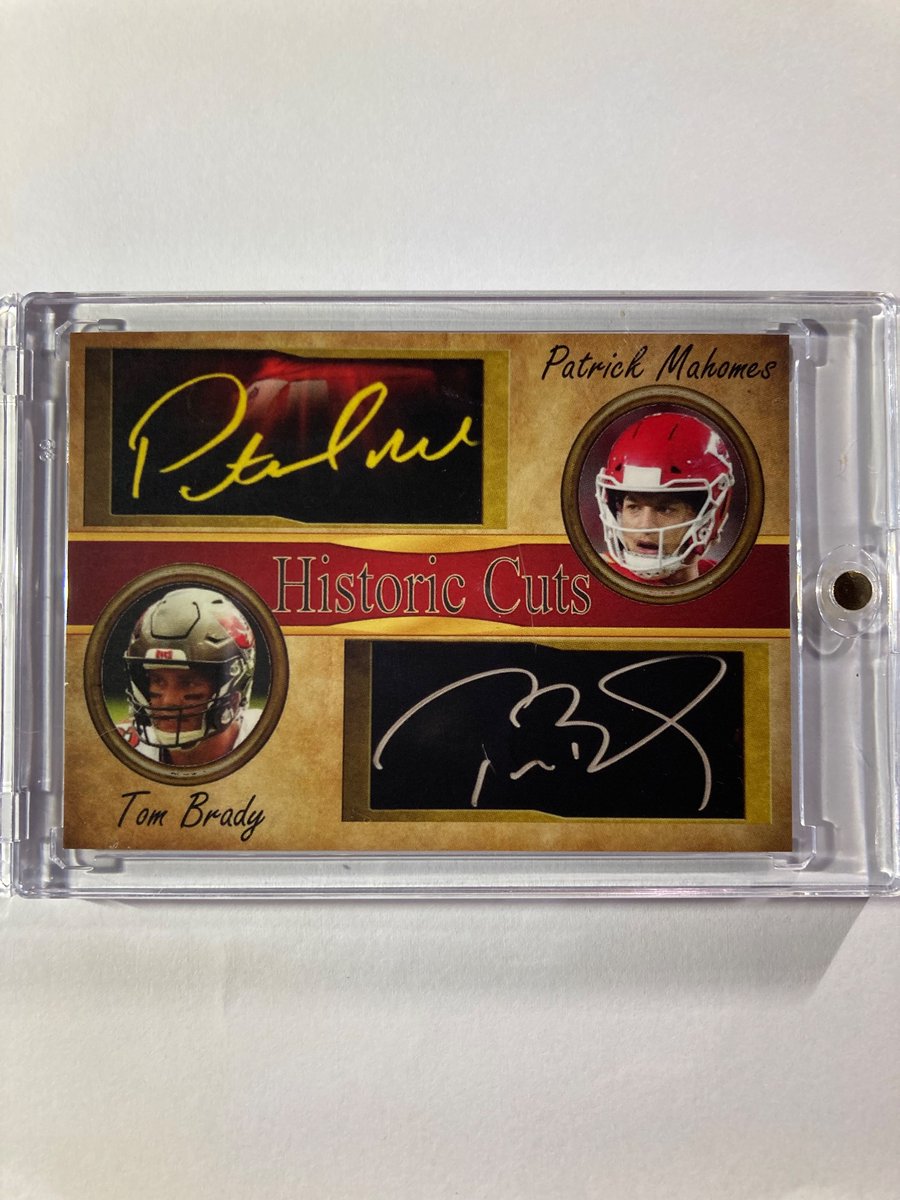 1218Sports's tweet photo. 🎁Appreciation Day Giveaway🎁

Winner Announced Tuesday

🔥Patrick Mahomes/Tom Brady Historic Cuts Dual Auto Facsimile

To enter
1. Follow
2. Retweet
3. Like https://t.co/E2Hf3nAtwX