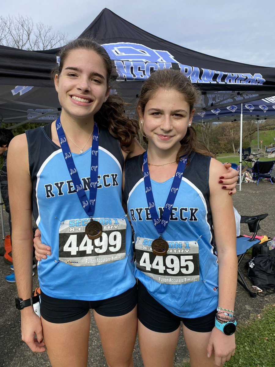 RNHSXCTF's tweet photo. Sectionals @ Bowdoin was a great last team race with some great PRs & results! Congratulations to Ainara Schube Barriola & Phoebe Carmel who both punched their ticket to the NY State meet next weekend at Veron-Verona Sherrill HS!#RNXC @RyeNeck_TFXC @RNHSathletics @ryeneckschools https://t.co/pY35MVz36t