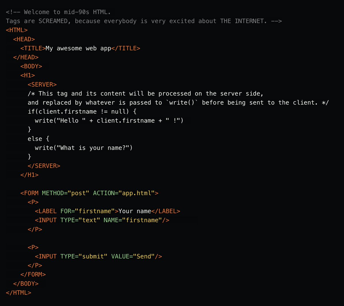 1996 server-side rendering JavaScript