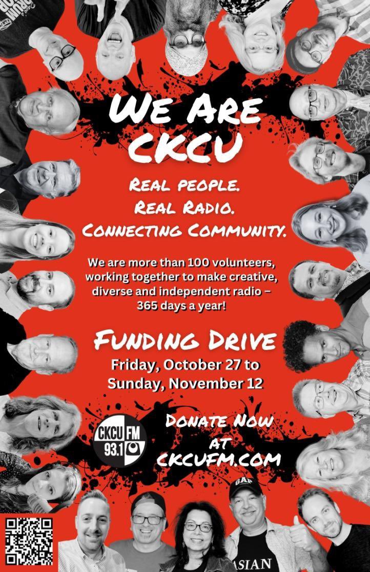 We’re in our second weekend of funding working towards our $165,000 goal. Thank you to everyone who has made donations! 🙌 If you support the community focused radio we do at #CKCUFM, consider showing some love at ckcufm.com/donate #SupportCKCU
