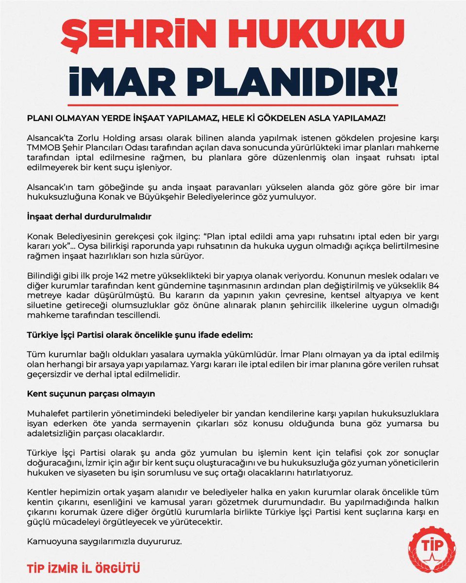 Kent suçlarına karşı en güçlü mücadeleyi örgütleyecek ve yürüteceğiz.

Kamuoyuna saygılarımızla duyururuz.