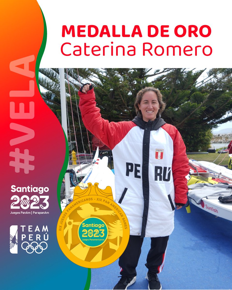 🥇Caterina Romero en #sunfish individual Femenino confirma su medalla de oro para Perú en los Juegos Panamericanos Santiago 2023.

#vela #deportesacuáticos

#Santiago2023 #TeamPeru #YosoyTeamPeru #ContigoBlanquirroja #Mascercadelosdeportistas #ArribaTeamPeru #YoapoyoalTeamPeru