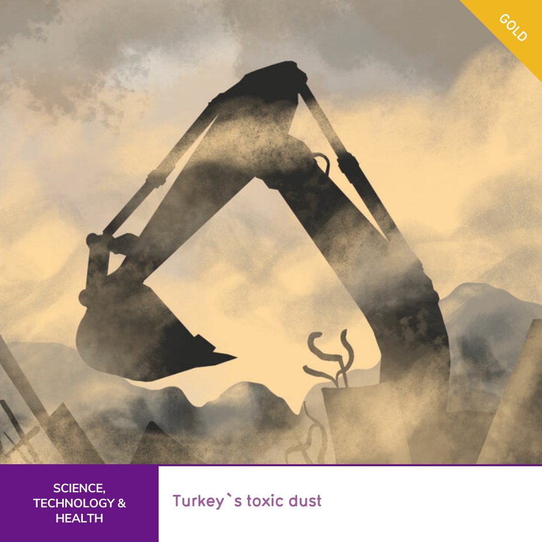 'Turkey`s toxic dust' by <a href="/Reuters/">Reuters</a> wins Gold. See the project: informationisbeautifulawards.com/showcase/6481-…