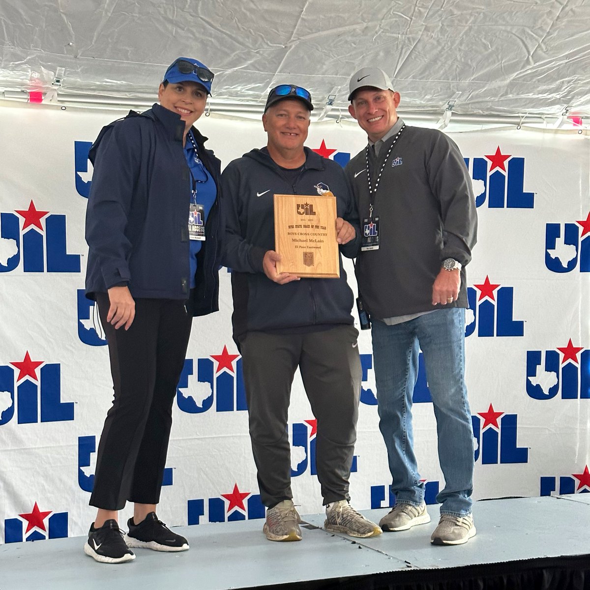 Congrats Coach Michael McLain (El Paso Eastwood) on being named the <a href="/NFHS_Org/">NFHS</a> Texas High School Boys’ Cross Country Coach of the Year!