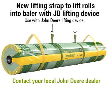 HayMapApp's tweet image. New John Deere Mega Roll netwrap rolls weigh 135 lbs 😳