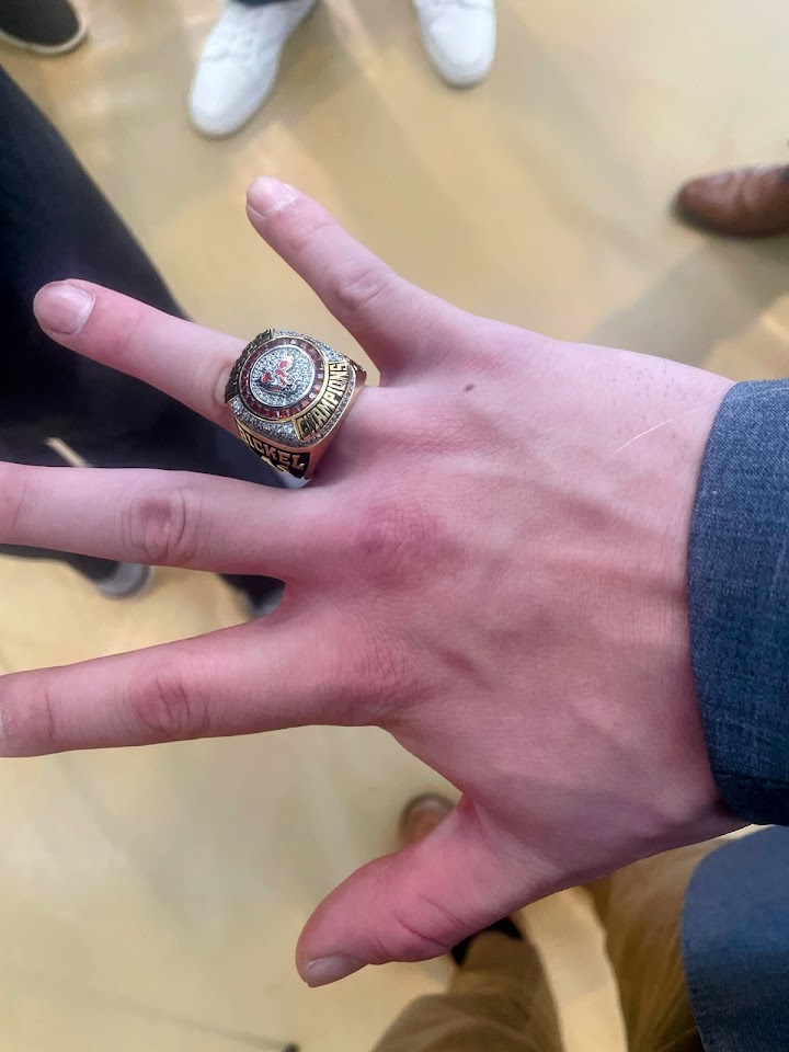 EBJunkies's tweet image. So proud of this kid and all his teammates. Ring ceremony day for the @Marist_MensLax team. 2023 MAAC Champs!! ❤️🙏💪

Hard work does pay off!