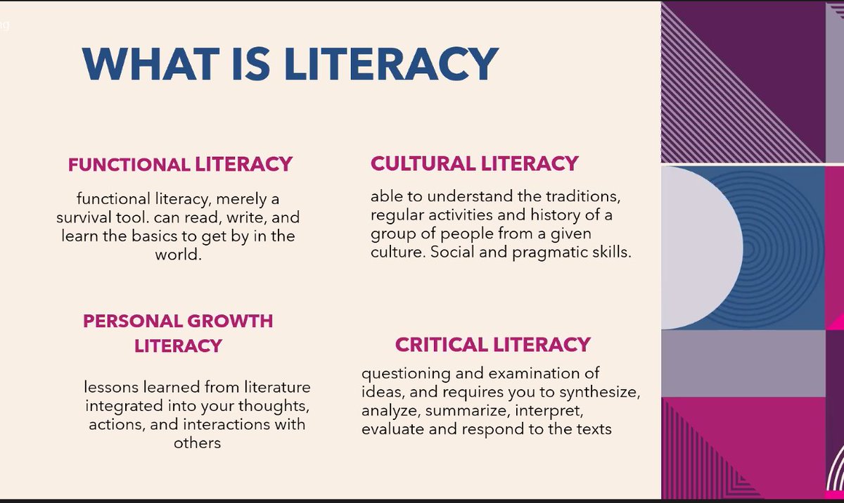 love this clarification - we talk too rarely about more than functional literacy!