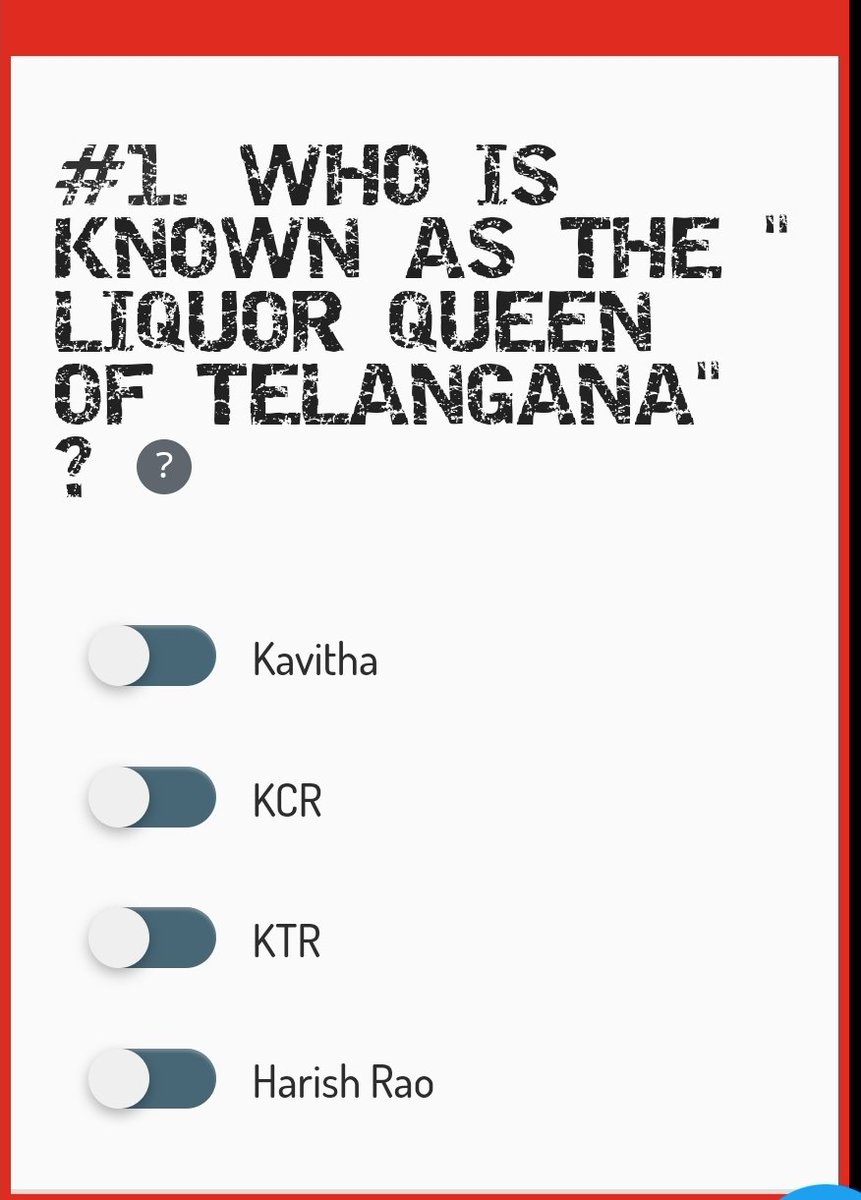 corruptkcr's tweet photo. What is the correct answer???
Play our special "KCR Scam Quiz" and let us know how many you got right. https://t.co/6K8MwSGB1T
Hint: @RaoKavitha please show us your result, I am sure you will get 4/4.
#corruptkcr
#kcrfailedtelangana
#bjp4telangana https://t.co/voyU5ZLfy0