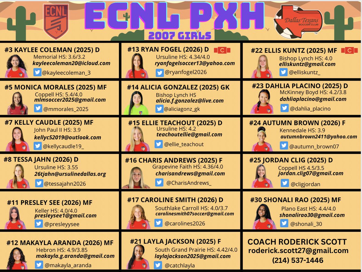 ECNL Phoenix roster! Can’t wait!! <a href="/ECNLgirls/">ECNL Girls</a> <a href="/ImYouthSoccer/">ECNL/GA/Recruiting/College Soccer</a> <a href="/ImCollegeSoccer/">College Soccer Truth ™</a> <a href="/TopDrawerSoccer/">TopDrawerSoccer</a> <a href="/PrepSoccer/">Prep Soccer ⚽️</a> <a href="/TheSoccerWire/">SoccerWire</a>